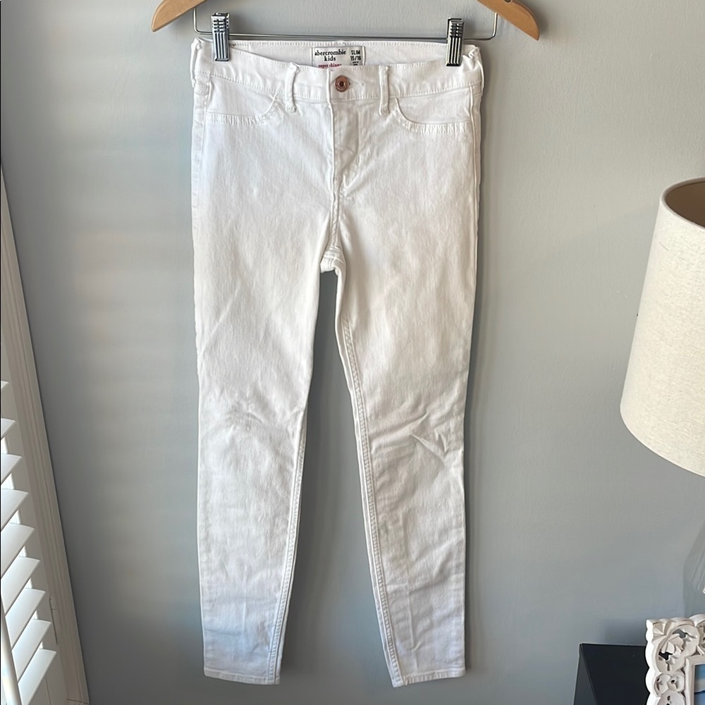 Abercrombie Kids Slim Skinny‎ White Jeans